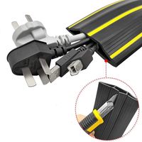 Protector de Cables Flexible de PVC de 3 Canales para Piso, Protector de Cables para Interiores