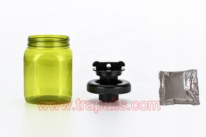 Piège à mouches avec appât, bouteille de capture d'insectes de grande taille en PP jaune et noir de 1200 ml, à suspendre en extérieur - Product Image 2