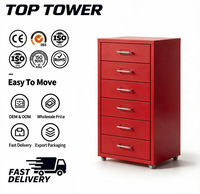 Armoire de classement mobile en acier à tiroirs multiples, moderne, sur roulettes, pour salon, chambre, vente en gros, directement de l'usine