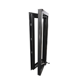 Nfrc nhiệt phá vỡ nhôm an ninh lớn đôi tráng men bên ngoài Crank Khuôn Cửa Sổ Màu đen cho nhà - Product Image 6