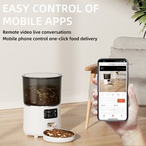 Distributeur automatique de nourriture pour chats et chiens, 4L, en plastique, avec commande par application, minuterie WiFi, conception anti-blocage, distributeur de nourriture sèche, grande capacité - Product Image 3