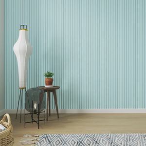 Panel acústico de listón de madera MDF de chapa de PVC azul <span class=keywords><strong>cielo</strong></span> Akupanel enchapado de 3 caras decorativo para pared Interior en respaldo de fieltro PET blanco - Product Image 5