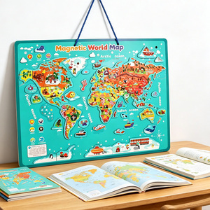 <span class=keywords><strong>Puzzle</strong></span> magnétique personnalisé de la <span class=keywords><strong>carte</strong></span> <span class=keywords><strong>du</strong></span> <span class=keywords><strong>monde</strong></span>, jouets éducatifs magnétiques pour enfants - Product Image 2