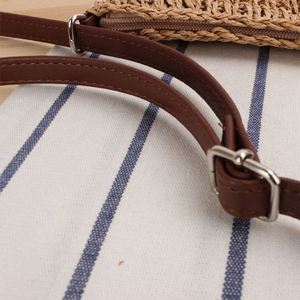 Summer Women's Crossbody Woven Paper Straw Beach Bag-Handmade Water Resistant Portable <b>Intercom</b> Enabled - Product Image 4