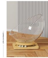 Lit de repos pour chat semi-fermé en acrylique, moderne, solide, pour l'été, avec jouet rotatif en forme de capsule spatiale, amovible, lavable, universel, accessoires pour chat