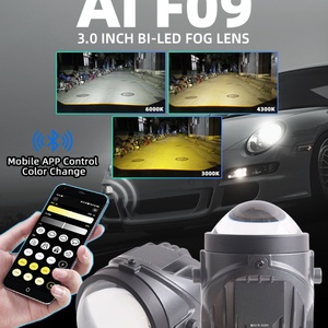 ซันวี AI F09 ขายส่ง เลนส์โปรเจคเตอร์ Bi-led ขนาด 3.0 นิ้ว ควบคุมสีผ่านแอพ 3000k-6000k ไฟตัดหมอก 60w เลนส์โปรเจคเตอร์ Bi สำหรับไฟตัดหมอก - Product Image 2