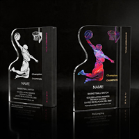Nouveau Trophée de Basketball Haut de Gamme, Médaille Sportive Créative, Design Silhouette de Joueur de Basketball, Récompense Commémorative