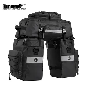 Rhinowalk Tas Pannier Sepeda Multifungsi, Tas Pannier Sepeda Tahan Air 65L 3 Dalam 1