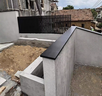 Cubierta de Pared de Aluminio Moderna Directa de Fábrica, Impermeable, para Protección Superior de Vallas Perimetrales Exteriores de Villas