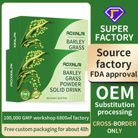 Poudre de Jus Vert d'Herbe d'Orge à Base de Fibres Alimentaires pour le Commerce Électronique Transfrontalier, 60g, 20 Sachets, Version Anglaise, En Stock
