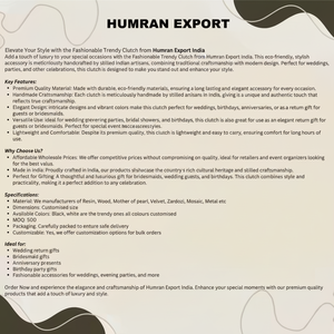 Humran Export haute qualité dames velours pochette élégant brodé perle classique à la mode bonbons étanche pour spécial - Product Image 1