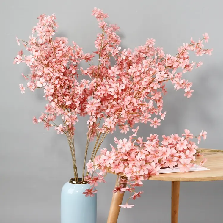 Fabrik Großhandel Seiden blume Künstliche Kirschblüte Kirschblüten zweige Innen dekor