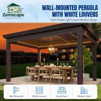 Pergola motorisée imperméable avec toit à lames orientables en aluminium, ombrage extérieur réglable pour patio, taille personnalisée, vente en gros directe d'usine