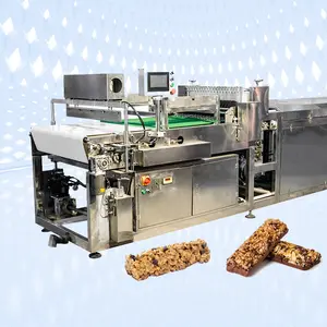 HNOC Cereal Proteína Manteiga de Amendoim achatar e lanche comida Corte Muesli Barra Extrusora Fazer Máquina com Cortador