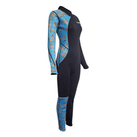 Combinaison de plongée intégrale en néoprène 3 mm pour femme avec fermeture éclair dorsale - Combinaison thermique à manches longues pour la plongée, la plongée avec tuba et les sports nautiques