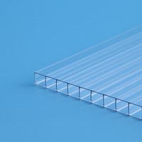 Lot de 14 panneaux de toiture en PC à double paroi, imperméables, anti-UV, transparents, en plastique ondulé pour remplacement de serres