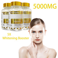 Capsules de glutathion 5000 mg avec collagène et vitamine C, complément anti-âge à base de plantes pour améliorer la peau terne