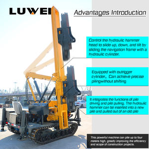 Garanzia di qualità 85kw palificazione macchina con motore di marca cingolato Guardrail battipalo Driver per le strade di cemento palificazione - Product Image 2