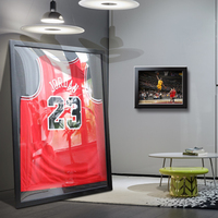Nouvelle boîte à ombre en bois transparente verrouillable à montage mural classique personnalisée pour la décoration
