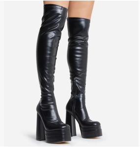 Bottes de nuit à bout carré et plateforme extrême <span class=keywords><strong>pour</strong></span> femmes et dames - Product Image 4
