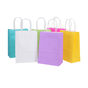 In Stock Sacos De Papel With Handles Custom Printed Logo White Brown Kraft Gift <b>Craft</b> Shopping Paper <b>Bag</b> - Product Image 3