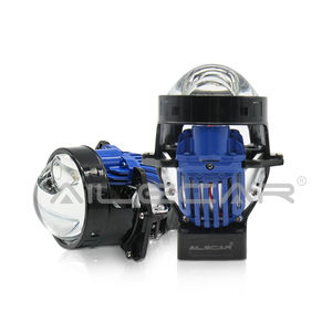 Lentille de projecteur Bi <span class=keywords><strong>LED</strong></span> avancée 12V 5500K 70W phare automatique amélioré <span class=keywords><strong>3</strong></span> pouces matrice projecteur de voiture lentille de phare Laser 2 pièces Pack - Product Image 1