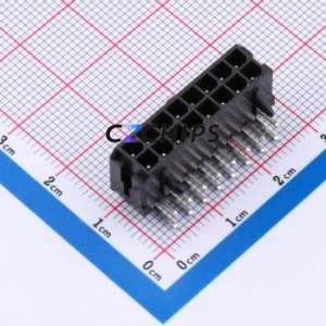 W300220KC-16PB2123 Wire-to-Board Pin Header Bent Lead Through Hole,P=3mm Connector 2x8P 3mm Right Angle Insert Micro-Fit MX 3.0 - Product Image 1