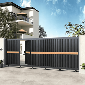 <span class=keywords><strong>Portail</strong></span> de villa moderne de luxe, design simple, en aluminium moulé, ouverture automatique, motifs en <span class=keywords><strong>fer</strong></span> et acier, pour jardin de villa - Product Image 2