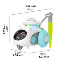 Jouet télécommandé pour chat, voiture électrique interactive avec LED, jouet automatique rechargeable pour chaton, jouet d'exercice mobile pour animaux de compagnie d'intérieur, pour chien
