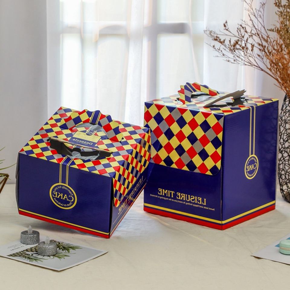 Wholesale Custom Logo Printed Kraft Dessert Box with Flip Lid Eco ...