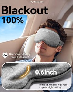 Antifaz para <span class=keywords><strong>Dormir</strong></span> de Bambú Reutilizable, 100% Opaco, con Contorno 3D para Extensiones de Pestañas, para Mujeres y Hombres - Product Image 6