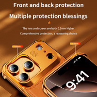 JOYPORODO L043 Étui en Métal de Luxe avec Couverture Magnétique Aromathérapie pour iPhone 13 14 15 16 17 Pro Max et Samsung S23 S24 S25 Ultra