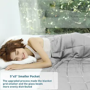 Suministro directo de fábrica para fibra de refrigeración transfronteriza de <span class=keywords><strong>Amazon</strong></span> para manta ponderada Técnica tejida Uso doméstico Manta ponderada - Product Image 3