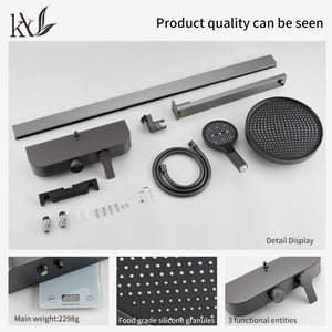 ชุดฝักบัวผสมน้ำร้อนน้ำเย็นแบบติดผนังอเนกประสงค์ยี่ห้อ YaKe พร้อมหัวฝักบัวแบบมือถือ ระบบฝักบัวแบบเรนชาวเวอร์ และชุดก๊อกน้ำสำหรับห้องน้ำ - Product Image 3