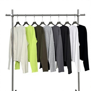 เสื้อไหมพรมคอกลมแขนยาวสีดำแบบยูนิเซ็กซ์ ทรงปกติ สไตล์มินิมอล สีพื้น - Product Image 3