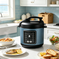 Cuisinière à pression électrique grande capacité pour la famille, cuisson rapide de ragoûts, soupes, viandes, légumes, multifonction, pot à pression de cuisine