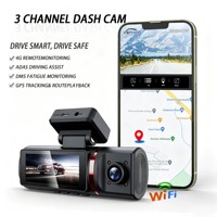 Caméra de tableau de bord AI 4K à double objectif, 4G GPS WiFi, caméra de rétroviseur, enregistreur vidéo, ADAS, DMS, caméra de véhicule pour flotte