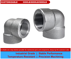 Raccordi per Tubi in Acciaio Forgiato ASTM A105 Personalizzati, Alta Pressione 3000lbs, Filettatura NPT, Gomiti a 90 Gradi, Superficie Liscia DN65 <span class=keywords><strong>NPS</strong></span> <span class=keywords><strong>2</strong></span> 1/<span class=keywords><strong>2</strong></span> - Product Image 3