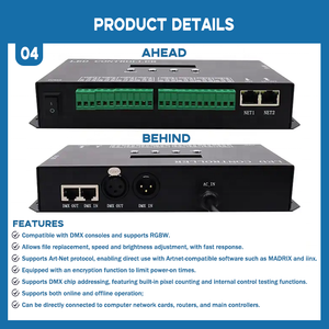 Coupon <span class=keywords><strong>de</strong></span> réduction à durée limitée 8 ports Artnet DMX SPI LED Pixel H807SA Carte SD Contrôleur <span class=keywords><strong>de</strong></span> console DMX512 - Product Image 5