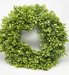 <strong>Spring</strong> Green Artificial Boxwood <strong>Wreath</strong> Decorative Faux Wall Boxwood <strong>Wreath</strong> Greenery Leaves Boxwood <strong>Wreath</strong> for Door - Product Image 3