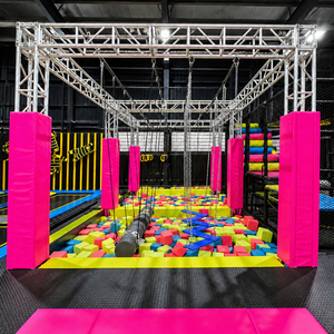 <span class=keywords><strong>Zone</strong></span> d'obstacles Ninja <span class=keywords><strong>Swing</strong></span> avec fosse de mousse colorée, équipement d'entraînement Ninja Warrior d'intérieur - Product Image 1