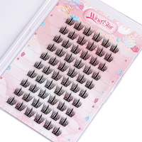 WingStar Faux Cils Segmentés Style Manga pour un Look Mignon – Extensions de Cils DIY Faciles à Appliquer – Cils Individuels