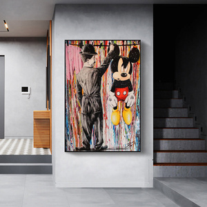 Affiches et impressions d'art de rue graffiti moderne, peinture sur <span class=keywords><strong>toile</strong></span>, images murales, vente en gros, impressions sur <span class=keywords><strong>toile</strong></span> modernes personnalisées - Product Image 4