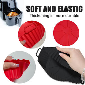 Reutilizables 2026: Forros de silicona de 8 pulgadas para freidoras de aire, accesorios para horno, aptos para ollas de 3 a 5 QT, bandejas de hornear y utensilios de horno. - Product Image 6