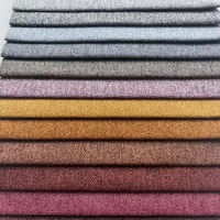 SINOVEL 2026 Tissu d'ameublement ignifuge 100 % polyester aspect lin velours pour canapé, vente chaude