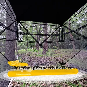 Capanno da Caccia Piramidale Mimetico Trasparente in Tessuto Oxford per Caccia al Cervo, al Tacchino e Birdwatching - Product Image 3