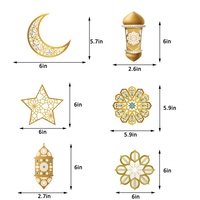Ensemble de décoration de fête de l'Eid Eid Mubarak drapeau bannière tourbillons suspendus avec ballons étoile lune pour les célébrations festives