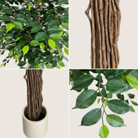 Arbre décoratif artificiel en PE écologique, léger et résistant aux UV, avec tronc naturel de 1,8 mètre de haut, idéal pour la vente en gros