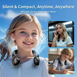 Ventilador de Cuello USB Portátil de 4000 mAh, Mini Ventilador Eléctrico de Refrigeración sin Aspas, Manos Libres - Product Image 3