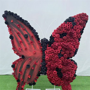 Arche décorative géante en forme de papillon, grand support coloré pour fleurs et papillons, idéal pour les mariages, les fêtes et les accessoires photo. - Product Image 6